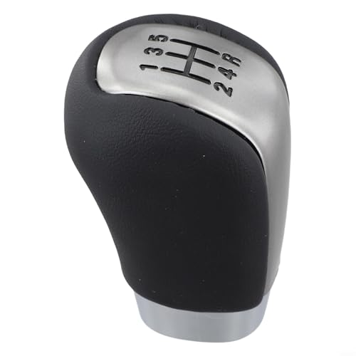 EffiFish Palanca de control del pomo de la palanca de cambios, para Suzuki Grand Vitara 2 II MK2 2006-2015 Actualización interior del vehículo plateado negro (negro)