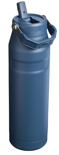 Image of Stanley IceFlow Flip Straw 2.0 Water Bottle 36 OZ | Built-In Straw with Larger Opening | Lightweight & Leak-Resistant | Insulated Stainless Steel | BPA-Free | Navy