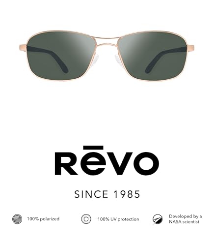 Revo Sunglasses Clive: High-contrast Polarized Crystal Glass Lens with Metal Rectangle Frame2