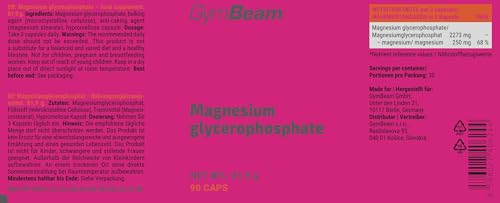 Gymbeam Magnesio Glicerofosfato - Alta Biodisponibilità - Supporto Per Stanchezza, Muscoli E Sistema Nervoso - Metabolismo Energetico - Vegano - 2