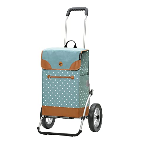 ANDERSEN Einkaufstrolley - Royal Shopper Aiko blau 47 L Einkaufsroller,modern,Reflektor, Aluminium, klappbar, leichtgängig