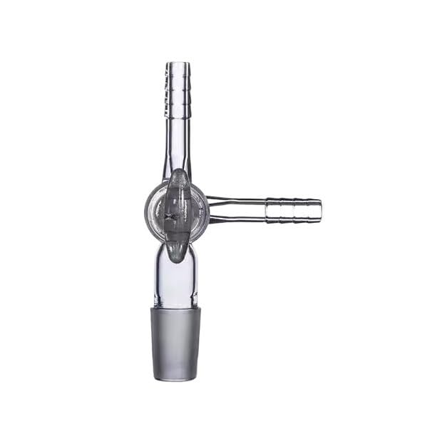 Connecteur d'échappement à piston avec adaptateur en T en verre borosilicaté