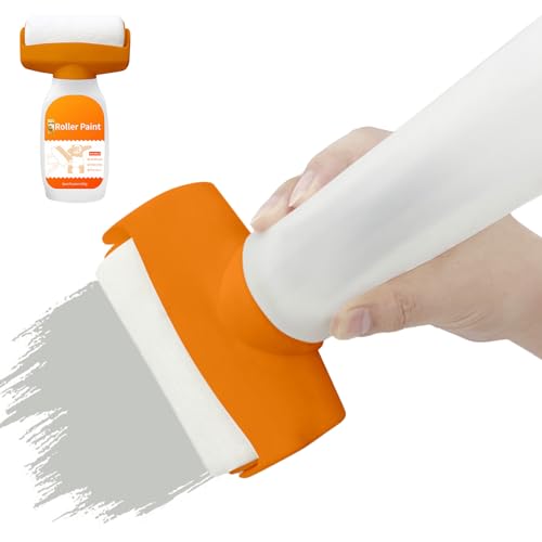 Rullo di vernice ricaricabile, 500 g, rullo da soffitto, per mobili, porte, armadi, legno, interni ed esterni, soggiorno, camera da letto, cucina