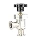 Bellows Isolation Valve KF16 for High Vacuum Systems Manual Right Angle Valve with 304 Stainless Steel, Industrial Vacuum Isolation Valve