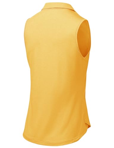 Image of BGOWATU Women's Sleeveless Golf Polo Shirts Collared V Neck Tennis Tank Tops UPF 50+ Quick Dry Lightweight