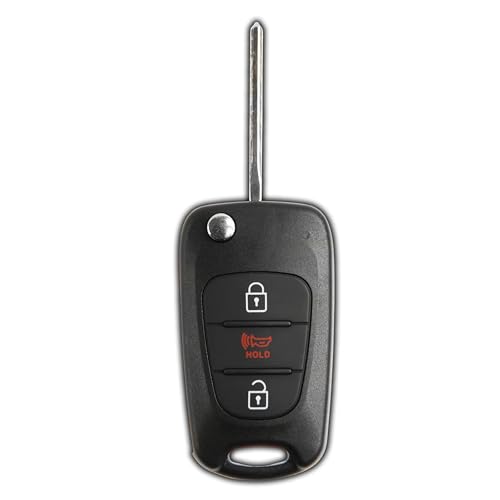KeylessOption Keyless Entry Car Remote Flip Ignition Key Fob for