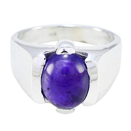 Bague en argent sterling 925 de forme ovale pour homme femme