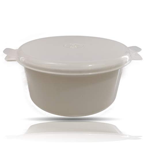 Kerafactum Vaisselle pour micro-ondes avec couvercle - Assiette thermique ronde pour micro-ondes - Bol avec couvercle étanche - Récipient pour micro-ondes avec couvercle