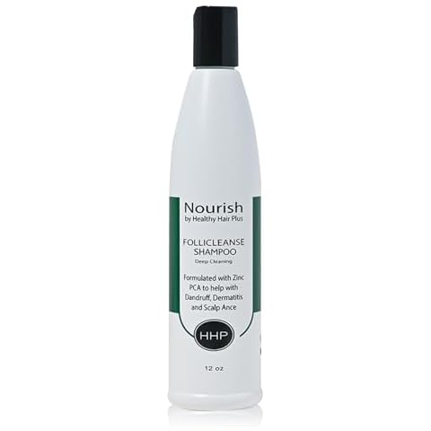 Healthy Hair Plus Follicleanse Shampoo 12 oz Zinc PCA Formula that Reduces Oily, Itchy Scalp, Smelly Scalp, and Reduces Scalp Acne Cover