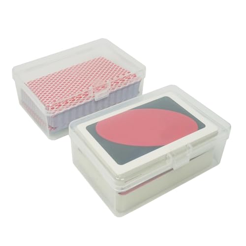 2Pcs Card Case Holder Box Designed for Classic UNO Card Game, Compatible with 108 UNO Classic Cards, Suitable for Classic UNO Deck, High Capacity Plastic Playing Card Holder Case Box (No Cards)