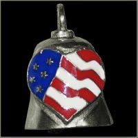 Colored American Heart Gremlin Bell guardian ride harley motorcycle spirit