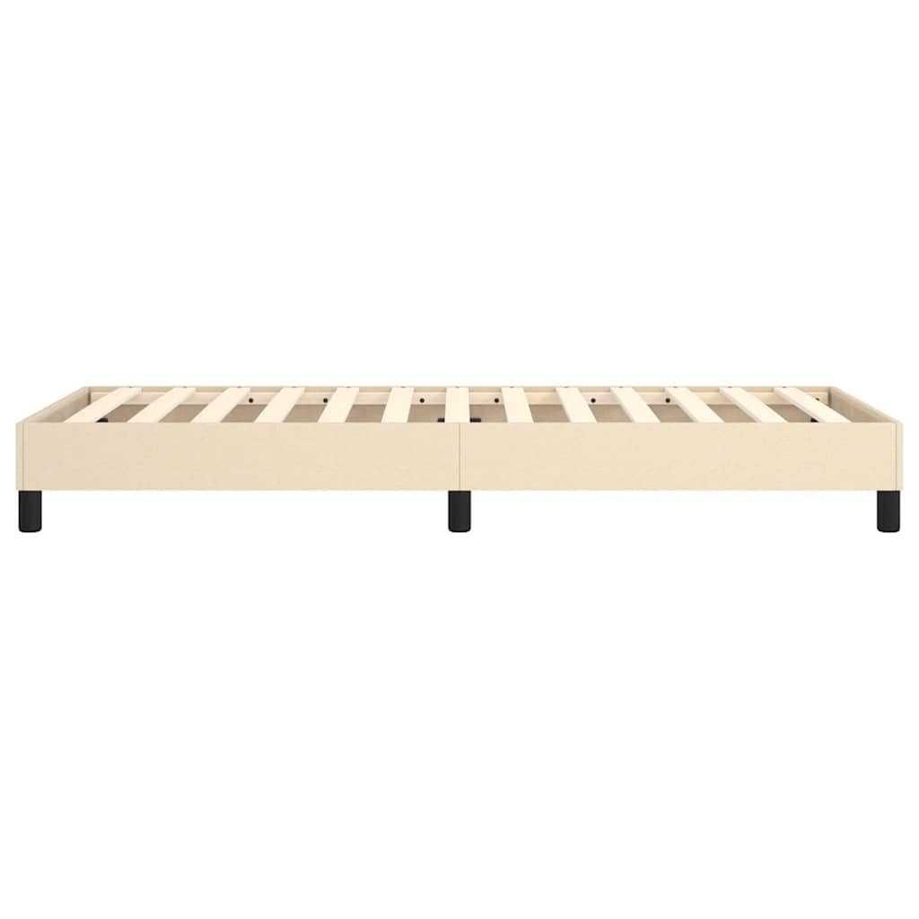 vidaXL Cadre de lit à Lattes crème 80x200 cm Tissu