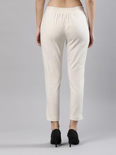 Image of Femmora Comfortable Fit Solid Straight Pant, Breathable Cotton Fabric with Side Zip Button Closure, for Women, Pack of 1