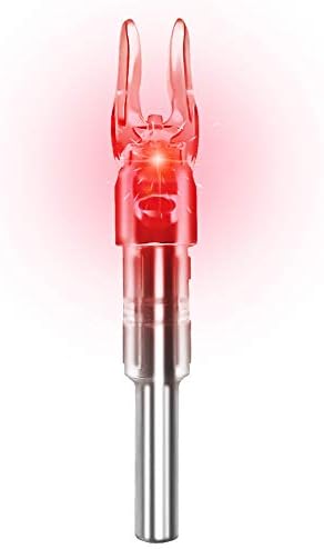 XHYCKJ 6PCS S Led Lighted Nocks for Arrows with .244″/6.2mm Inside Diameter,Screwdriver Included