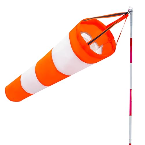 Image of Wind Socks for Outside Heavy Duty, 30 Inch Waterproof Rip-Stop Hanging Windsock Wind Direction Indicators with Reflective Belt for Outdoors Airport Farm Park Yard