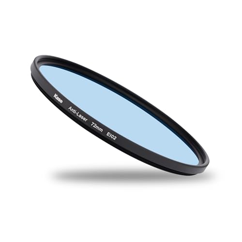 Filtro antiláser 72mm cristal óptico templado resistente a golpes