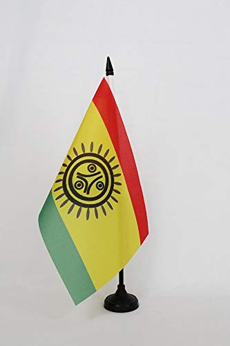 Taíno people Table Flag 5'' x 8'' - Arawak Desk Flag 21 x 14 cm - Black plastic stick and base - AZ FLAG