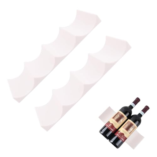 Aililong Frigo Porta Bottiglia 2 Pezzi Eron-Porte - Bottiglie in plastica impilabili per fino a 6 Bottiglie e barattoli, Porta - Bottiglie antiscivolo frigorifero
