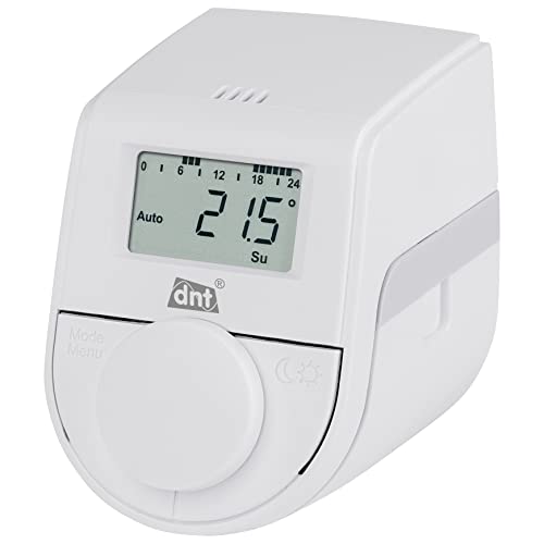 dnt Heizkörperthermostat ThermoTune, elektronischer Thermostat für Heizung, bis zu 30% Heizkosten sparen, Umwelt schonen und Energie sparen, DNT000016, Weiß