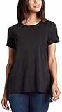ELLEN TRACY Women's Short Sleeve Shirt (Small, Black)
