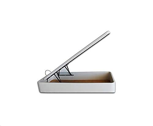 Canapé Tapizado en Polipiel, Acabado de Esquinas Redondas - Cabeceroscamas.com (Blanco, 105x190)