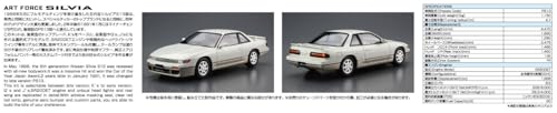 Modelo Nissan PS13 Silvia K’s Dia-Package ’91 1:24 miniatura 6