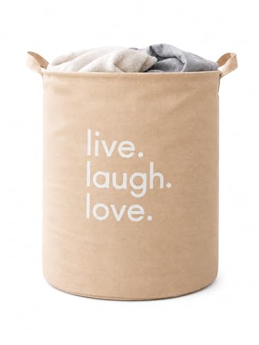 DecorTwist® Premium 2mm Thick Jute Laundry Basket 60L Extra Large...