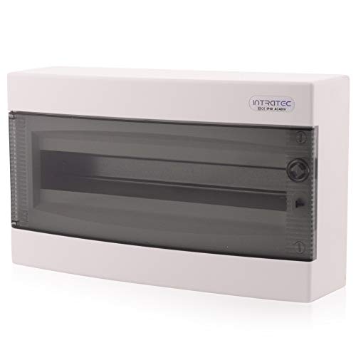 Boîte à fusibles en saillie IP40 Boîtier de distribution 1 rangée jusqu'à 18 modules Porte transparente pour l'installation dans une pièce sèche de la maison Cover