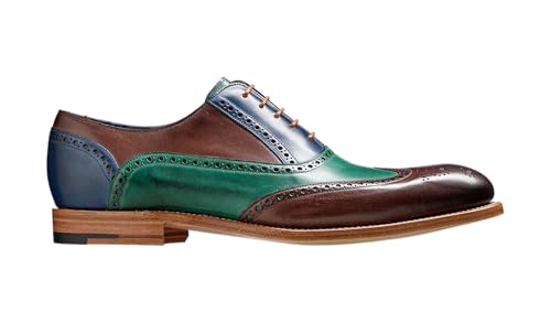 Image of BARKER Valiant Men's Handmade Oxford Derby Shoes - Premium Calf Leather, Goodyear Welted, Hand-Painted Finish, Classic Formal Style