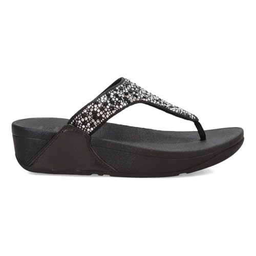 Image of FitFlop Women's LULU Crystal Embellished Toe-Post Sandals