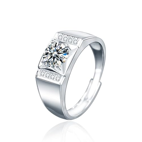 Bague vintage blanc moissanite cadeau idéal alliance argent 925