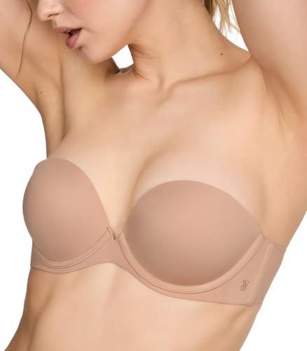 Victoria's Secret Very Sexy Strapless Push Up Bra, Bras for Women, Praline, 36C - image 1