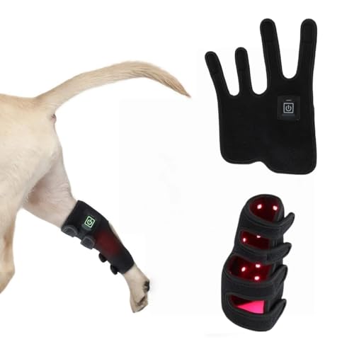 Red Light Therapy for Dogs, Joint Support & Comfort, Portable Rechargeable Adjustable Dog Wrap with 15-Minute Auto Timer for Legs, Knees & Back