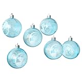 6 Stück robuste transparente Hängeanhänger für stilvolle Raumgestaltung Dekorationsideen mit universellem Einsatzbereich (Sky Blue, 6cm)