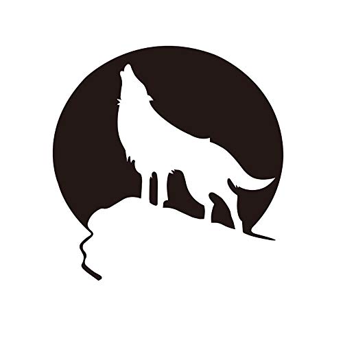YU Autocollant auto Wolf Totem autocollant réfléchissant Mochizuki Roar autocollant sculpture auto autocollant loup réfléchissant 2 pièces