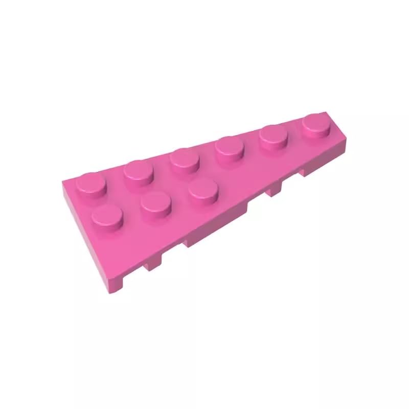 Gobricks 54383 Circular Plate Wedge Plate 6x3 Right 50 Pieces GDS-550 Compatible with Lego Building Blocks Color:Dark Pink — image 1