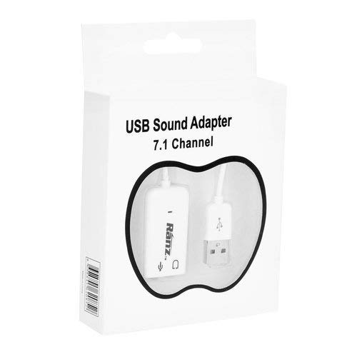 Ranz USB Sound Card Adapter 7.1 Channel 5Hv2 with Mic, USB to Sound