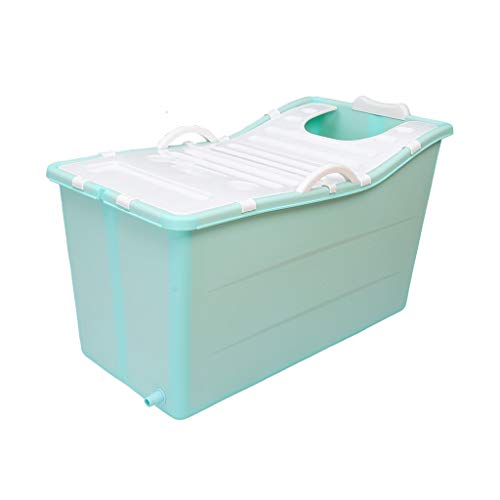 WENJUNyugang Bañera Plegable?Adulto Portable Jane Espesar Bañera Grande Rosa Verde (Color : C)