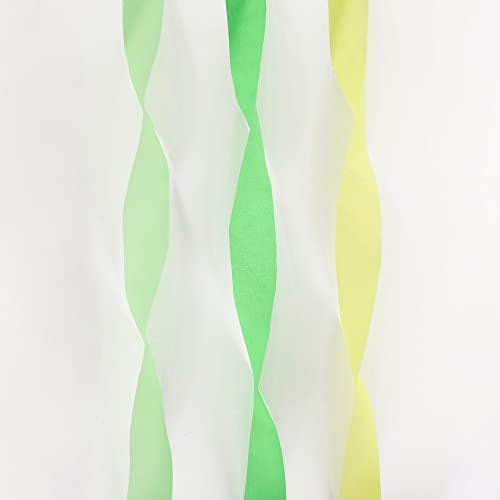 Fonder Mols 12 Rolls Crepe Paper Streamers, Mixed Green, For Tropical Rain Forest Theme Baby Shower Kids Birthday Bridal Shower Decorations, Jungle Safari Theme Party Supplies #TOP4
