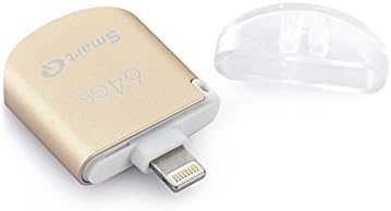 SmartQ AU606-64G MFI Certified Sub Flash Drive with OTG Lightning Connector for Apple Products for External Storage Memory Expansion Backup, 64 GB