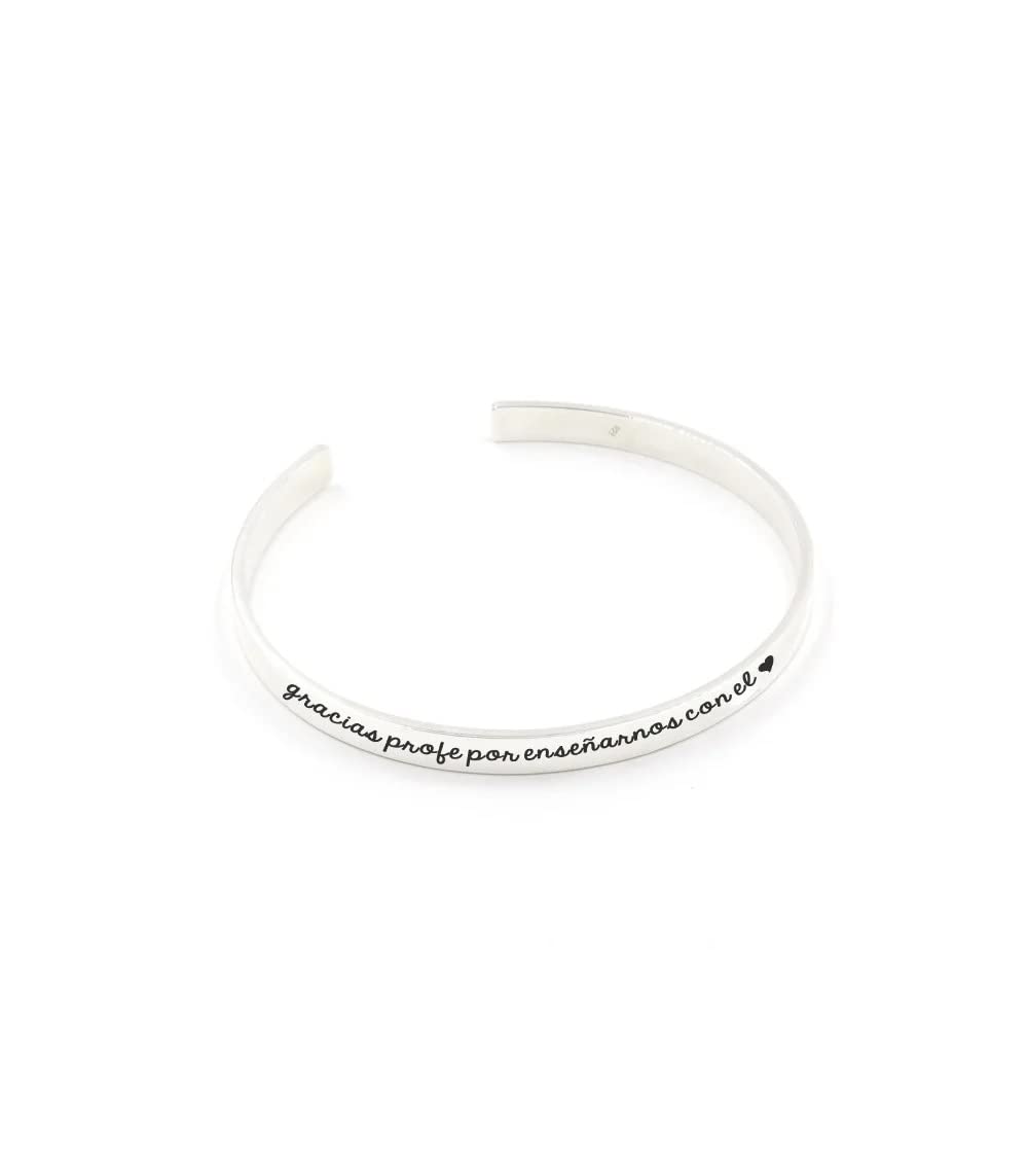 S&S Bracciale con incisione personalizzata | Bracciale argento donna | Materiali ipoallergenici | Bracciali Donna Argento Sterling | Bracciali Argento Donna | Silver & Steel, Argento