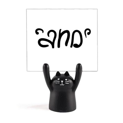 Porte-mémo chat noir idée cadeau originale pour collègue