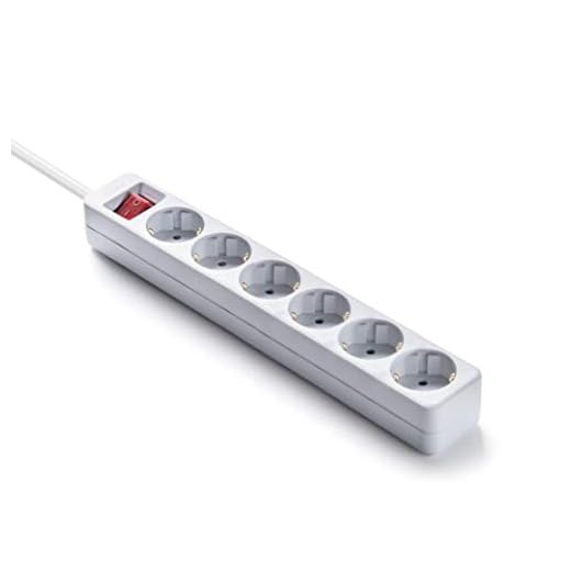 Famatel IC-9/706 Regletas 6 Interruptor de Encendido | 1,5 Metros | hasta 3500W | Protección Infantil | Base enchufes Múltiple | Orientación Tomas a 45o | Evita consumos Fantasma, Blanco