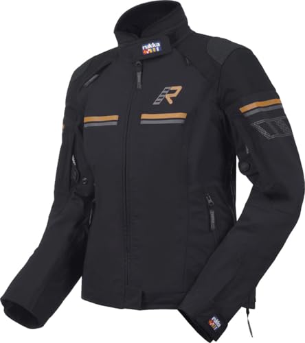 Rukka Armatou-R wasserdichte Damen Motorrad Textiljacke, schwarz/braun, 42