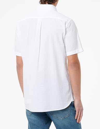 Tommy Hilfiger SEERSUCKER SOLID RF SHIRT S/S S/S Shirt Herren, White (White), L – Ansicht 3