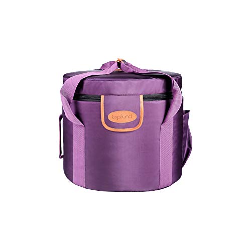 TOPFUND Purple Heavy Duty Crystal Singing Bowl Carrying Case 10 inch with Sponge Padded Sleeve 8