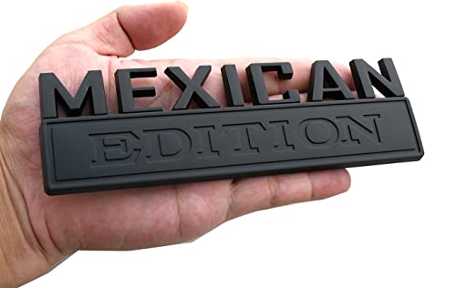 Image of 1pc 7 inch Large Mexican Edition Emblem Badges Decal Car Flag Decal Military Replacement for F150 F250 F350 Chevy Silverado 1500 2500 Chevrolet C10 C15 (Black)