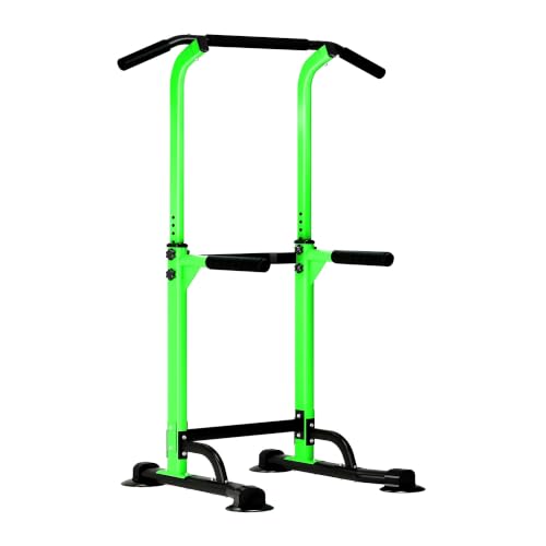 Image of DlandHome Power Tower Pull Up Dip Station Multi-Function Fitness Equipment for Strength Training Adjustable Height Dip Stand for Home Gym