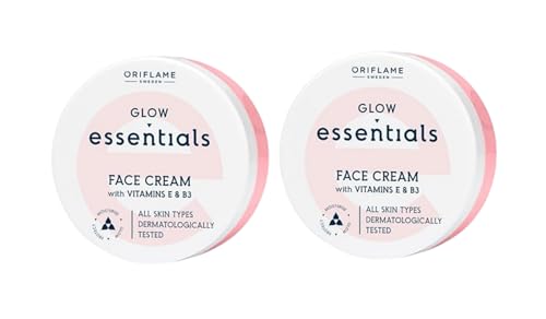 Oriflame Sweden glow essentials face cream with vitamins e and b3-75 ml - pack of 2
