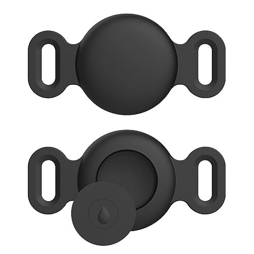 Vancle Wasserdicht Silikon Airtag Hülle, Hunde- und Katzenhalsbänder Kompatibel mit Apple AirTag GPS Finder Anti-Verlust Gerät 1 Stück Kratzfeste Schutzhülle für Air Tag Tracker